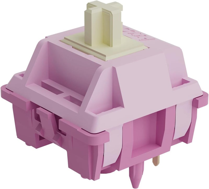 AKKO مفتاح V3 كريمي بنفسجي احترافي للوحة مفاتيح الألعاب الميكانيكية، مفاتيح لمسية 5 دبابيس 30gf مسبقة التشحيم (45 قطعة) - Image 1